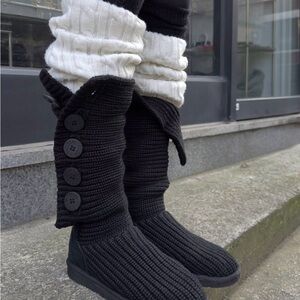 UGG Black Knit Boots